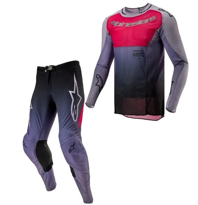 Conjunto Alpinestars Supertech Dade 24 Cinza/Vermelho - Spinelli